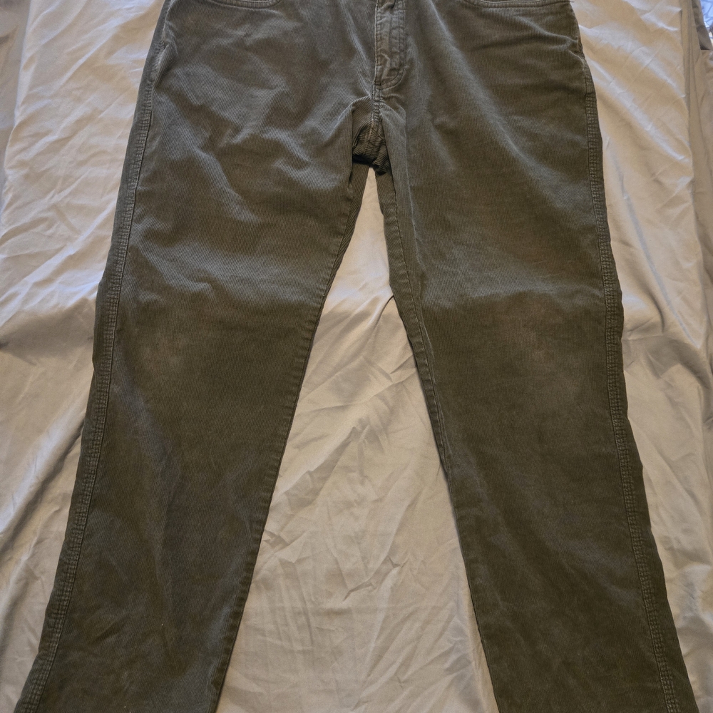 Brooks Brothers Corduroy Pants Men's Size 34x30 Brown Milano Fit Cotton Solid
